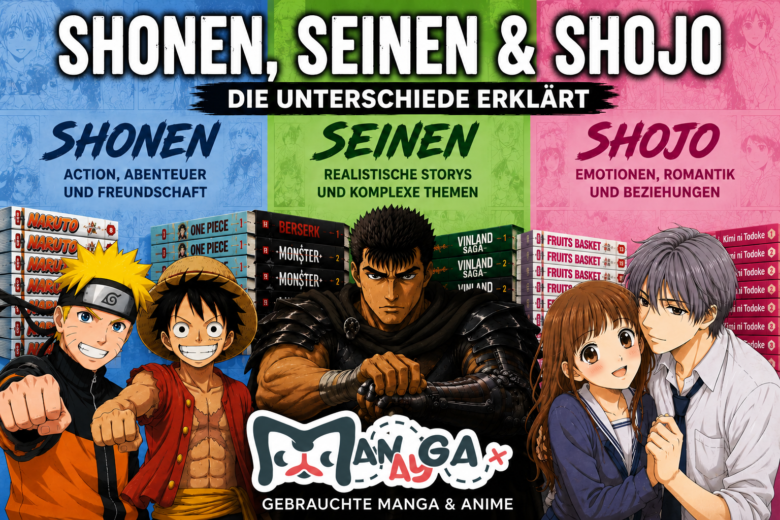 Shonen, Seinen oder Shojo – Was sind die Unterschiede?