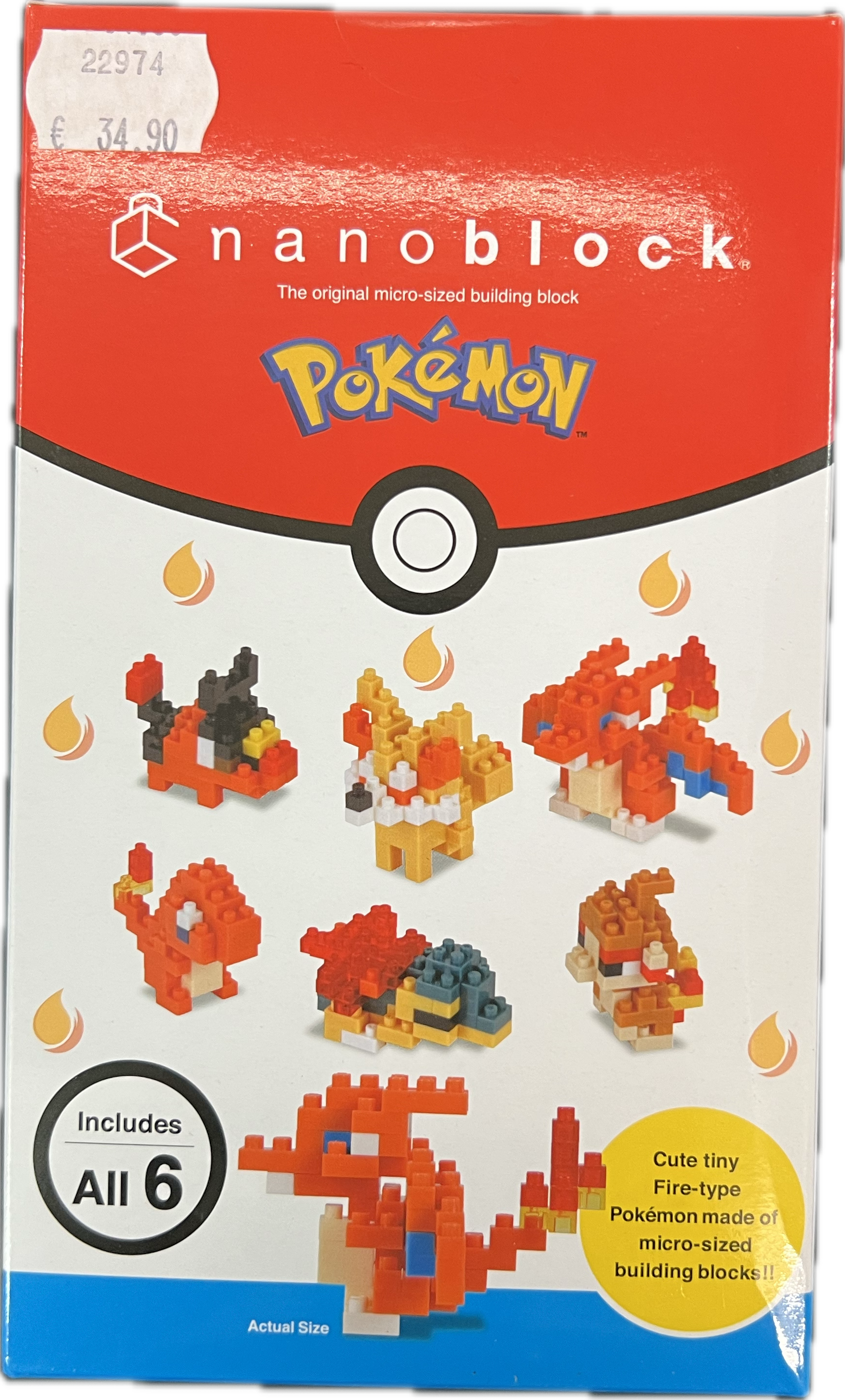 Pokemon Feuer-Typ - Nanoblock Figuren-Set