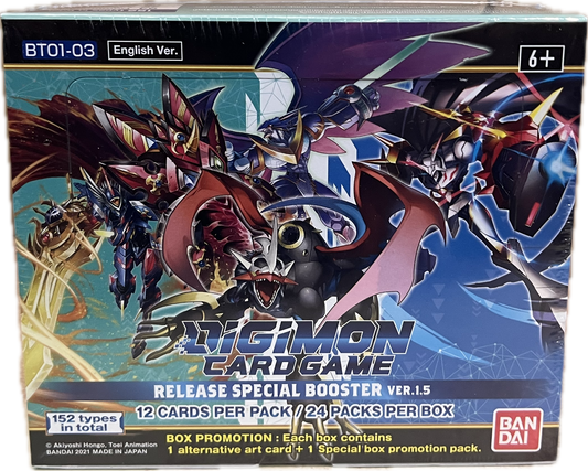 Digimon Card Game Booster Box – Release Special Booster Ver.1.5 (BT01-03) Englisch