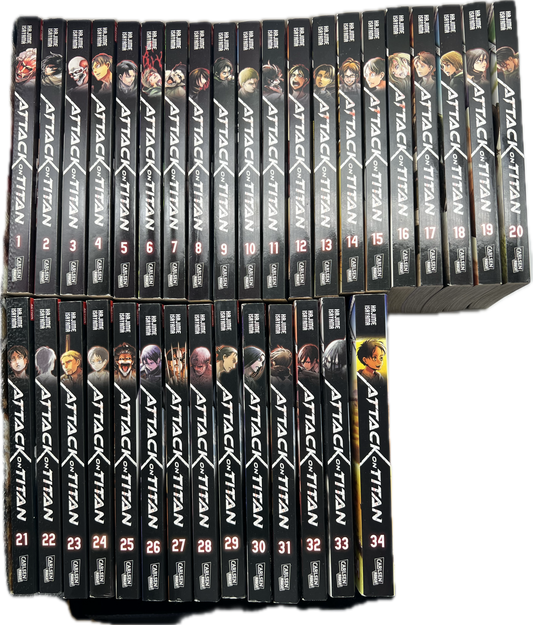 Attack on Titan 1-34 komplette Reihe