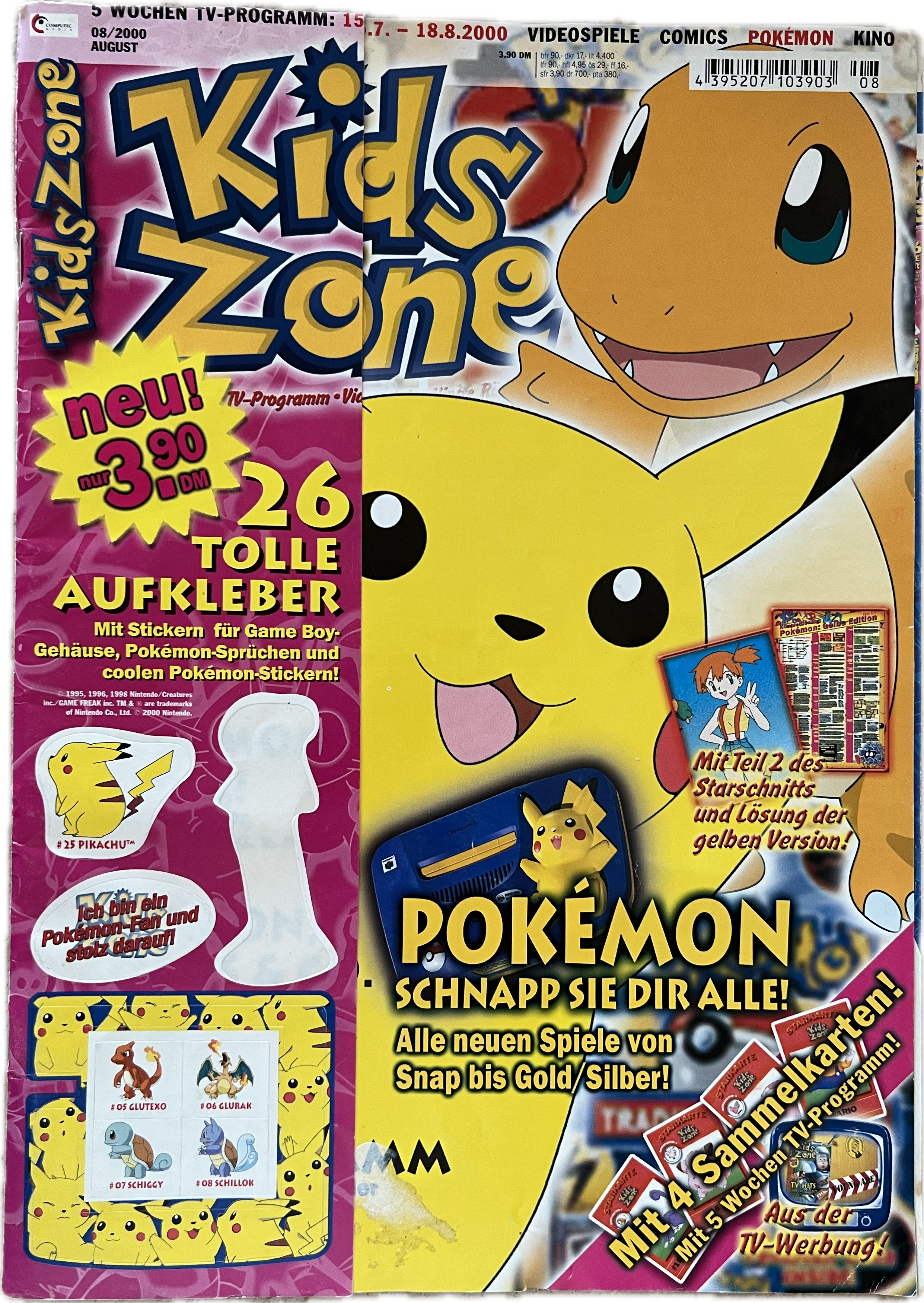 Pokemon Comic Heft 08/2000 Kids Zone