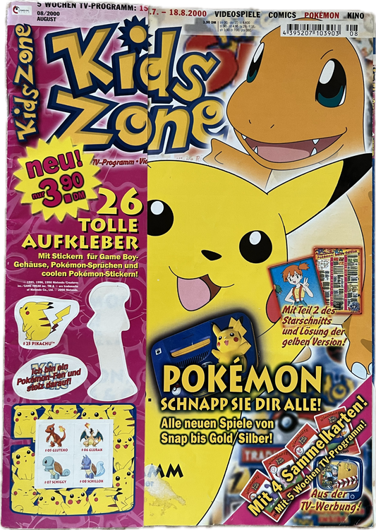 Pokemon Comic Heft 08/2000 Kids Zone