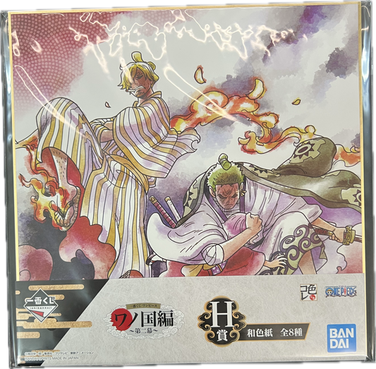 One Piece – Ichiban Kuji Wano Kuni Hen Shikishi Art Board – Zoro & Sanji