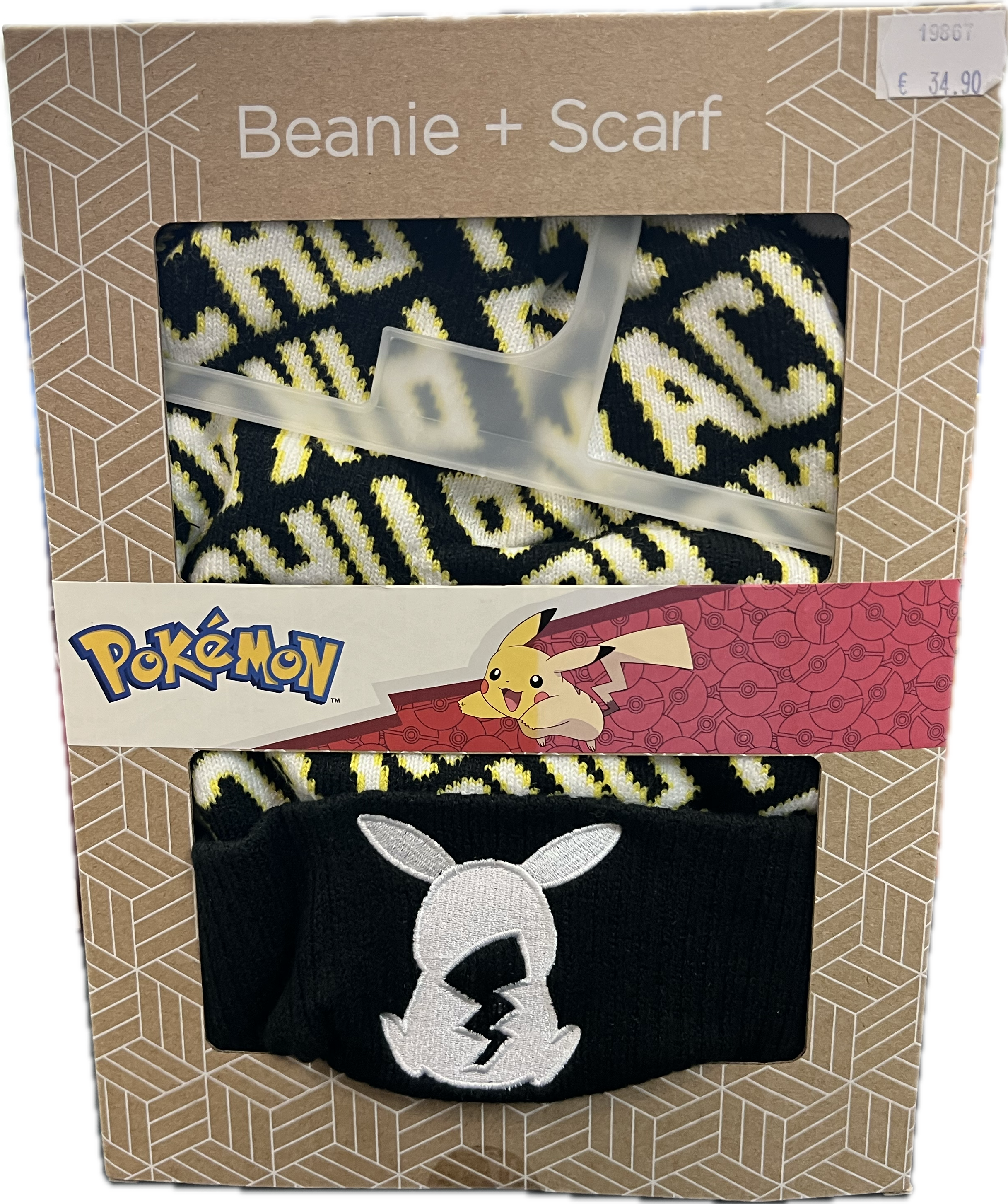 Pokemon Pikachu Schal + Mütze Set